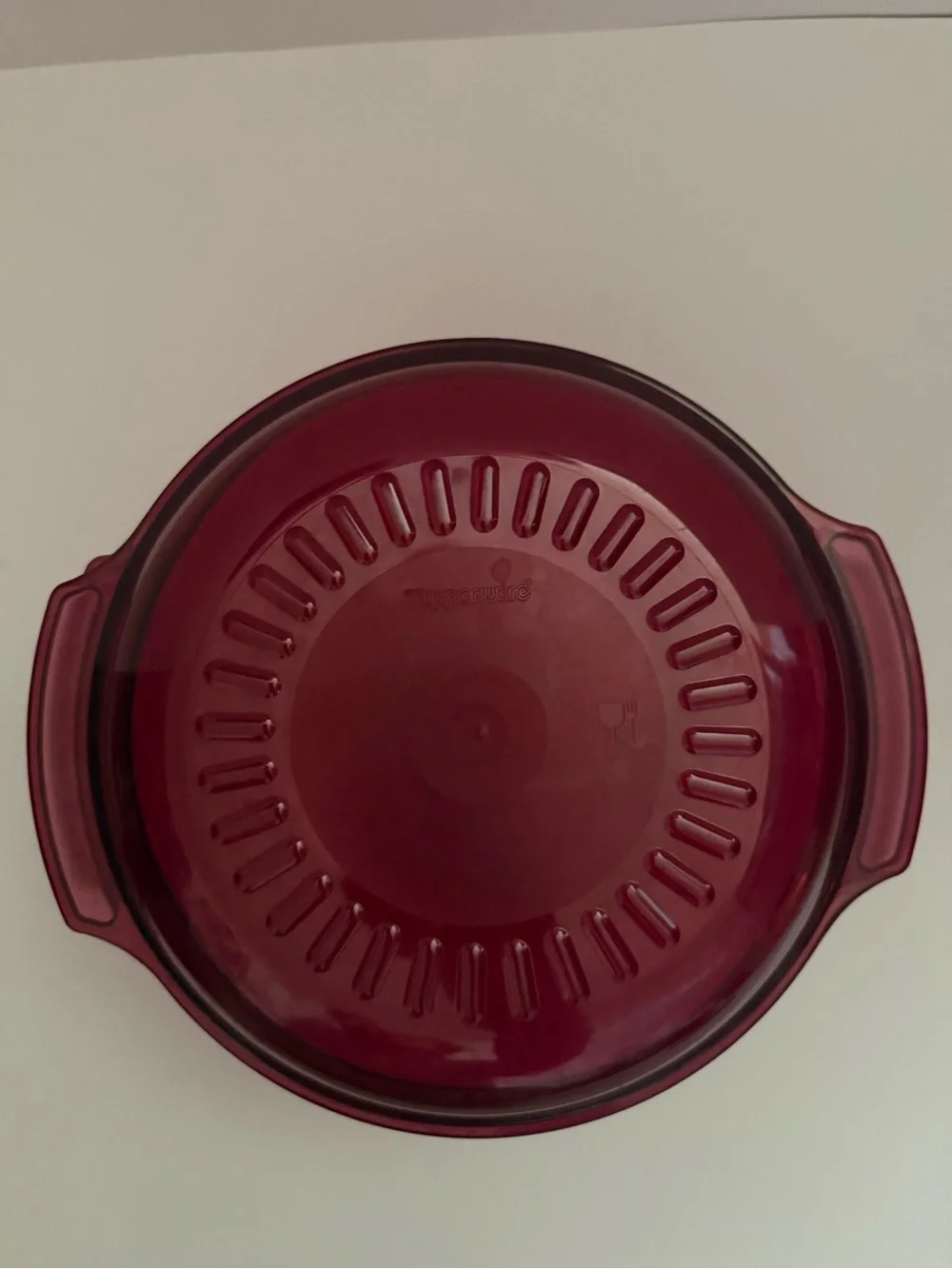 Vintage Tupperware Microwave Stack Cooker Steamer 1.25 Qt Cranberry 2 Bowl & Lid